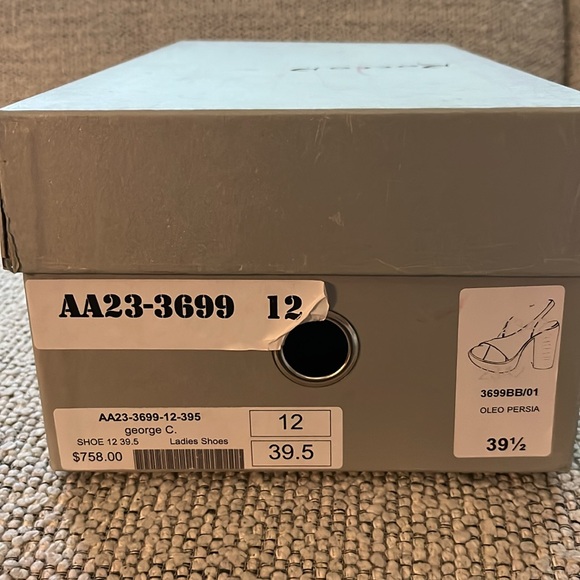 Rocco P Oleo Persia Red Suede Heels - Picture 7 of 7